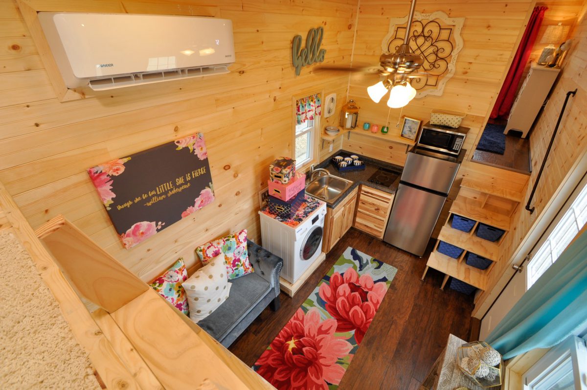 Minimalist kitchen inside tiny home
