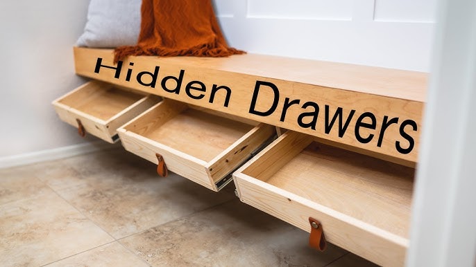 Hidden storage under bench