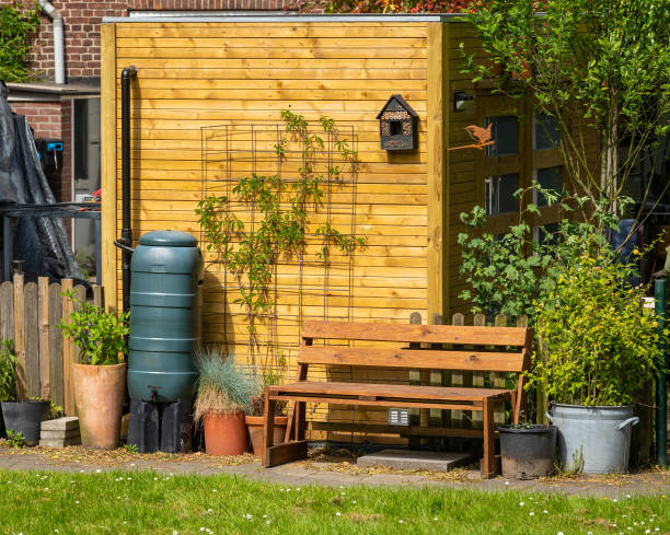 Rainwater collection barrels