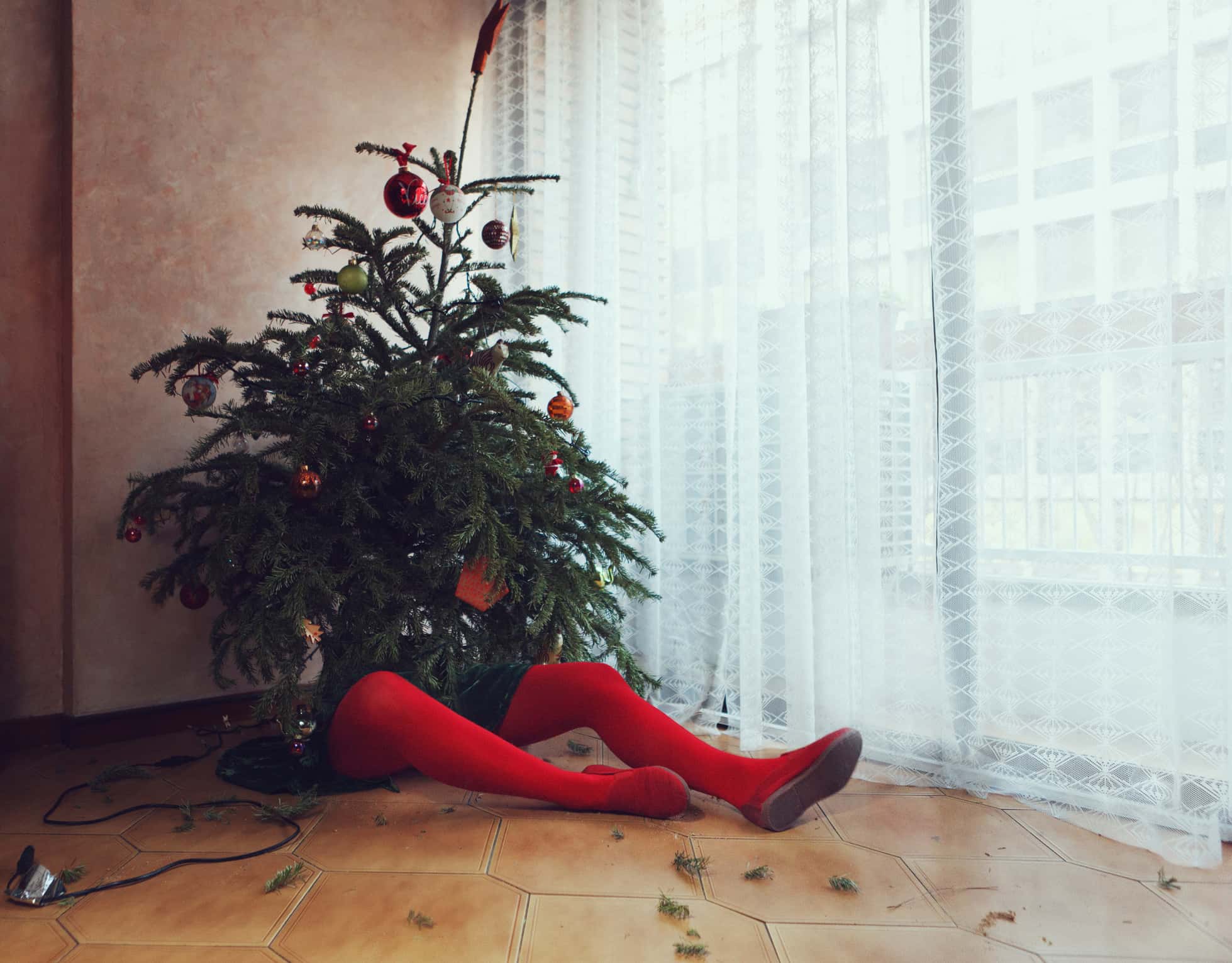 After party Christmas tree.