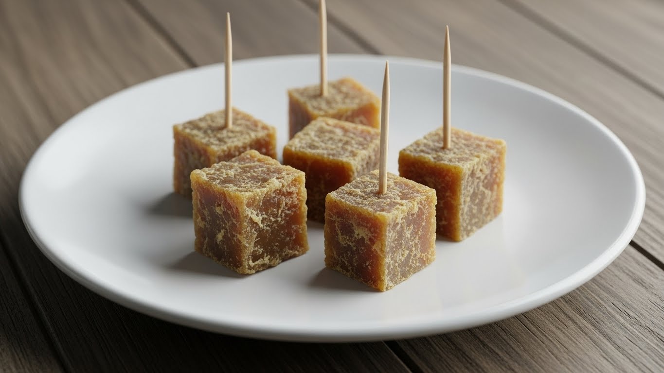 Plate of shark cubes