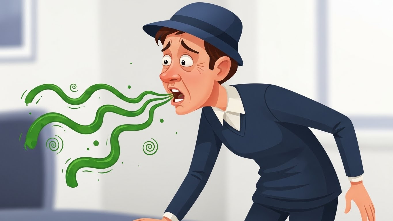 Stinky breath cartoon