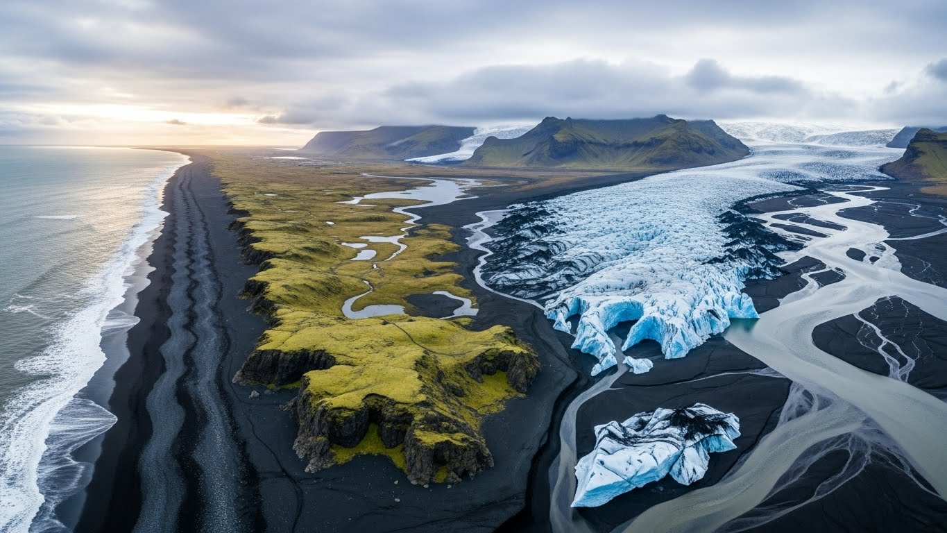 Iceland drone shot